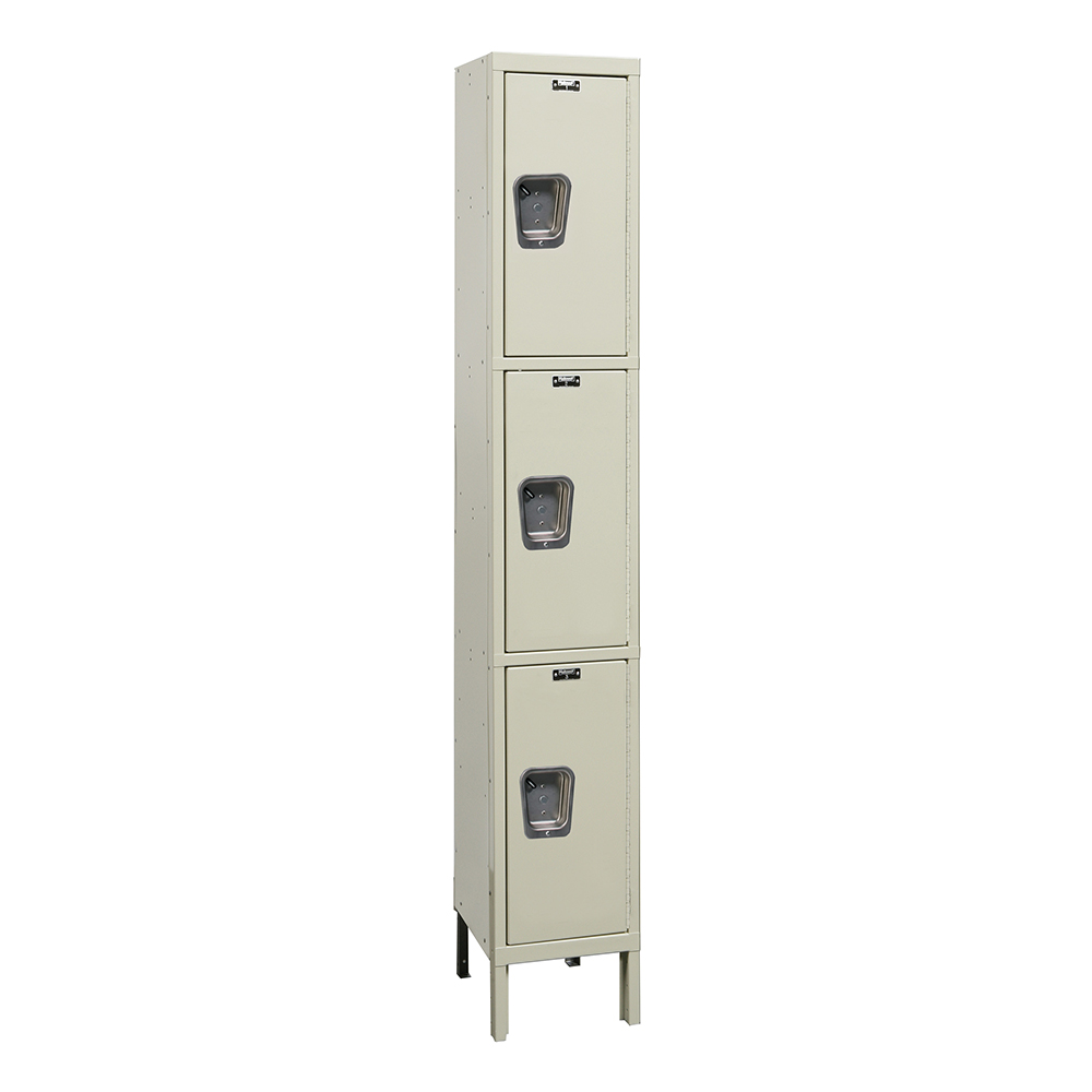 Maintenance-Free Quiet One-Wide Triple-Tier Lockers