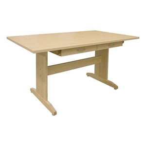 Art Table w/ Drawers - Maple Grain Laminate Top