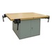 Art Workstation w/ Steel Cabinet Base & Four Vises