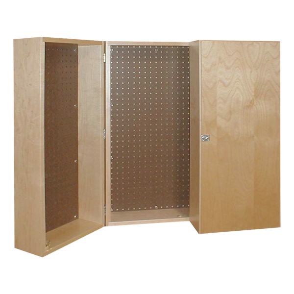 Wall-Mounted Tool Storage Cabinet w/ Peg Board