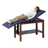 Space Saver Treatment Bed w/ Adjustable Headrest & Storage Shelf