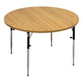 Round Knob-Adjusted Wheelchair Accessible Activity Table