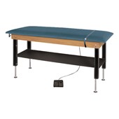 Heavy-Duty Motorized Hydraulic Treatment Bed w/ Storage Shelf