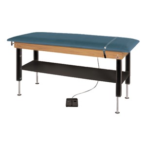 Heavy-Duty Motorized Hydraulic Treatment Bed w/ Storage Shelf