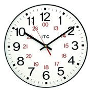 12" 12/24 Hour Plastic Wall Clock