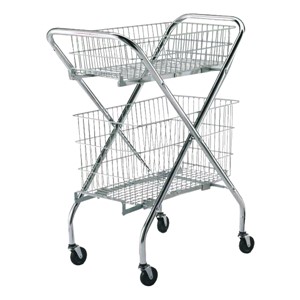 Multi Purpose Cart Frame w/ Two Wire Baskets