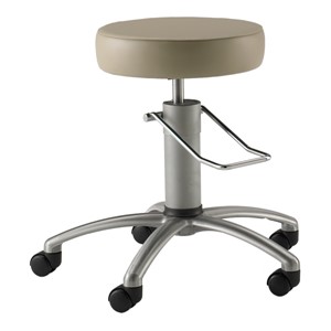 740 Series Surgical Stool - Shown w/ brushed aluminum base
