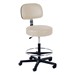 860 Series Lab Stool w/ Backrest & Single-Lever Adjustment - Black Composite Base