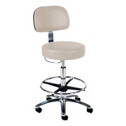 870 Series Lab Stool w/ Backrest & D-Ring Hand Adjustment