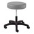 930 Series Exam Stool w/ Swivel Adjustment - Black Composite Base - Gray vinyl