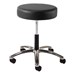 930 Series Exam Stool w/ Swivel Adjustment - Polished Chrome Base - Black vinyl