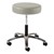 930 Series Exam Stool w/ Swivel Adjustment - Polished Chrome Base - Alabaster vinyl