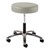 930 Series Exam Stool w/ Swivel Adjustment - Polished Chrome Base - Alabaster vinyl