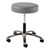930 Series Exam Stool w/ Swivel Adjustment - Polished Chrome Base - Gray vinyl