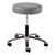 930 Series Exam Stool w/ Swivel Adjustment - Polished Chrome Base - Gray vinyl