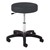 960 Series Exam Stool w/ Single-Lever Adjustment - Black Composite Base - Black vinyl