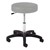 960 Series Exam Stool w/ Single-Lever Adjustment - Black Composite Base - Gray vinyl