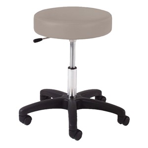 960 Series Exam Stool w/ Single-Lever Adjustment - Black Composite Base - Putty vinyl