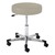 960 Series Exam Stool w/ Single-Lever Adjustment - Aluminum Base w/ Toecaps - Pearl vinyl