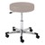 960 Series Exam Stool w/ Single-Lever Adjustment - Aluminum Base w/ Toecaps - Putty vinyl