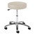 960 Series Exam Stool w/ Single-Lever Adjustment - Polished Chrome Base - Alabaster vinyl