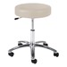 960 Series Exam Stool w/ Single-Lever Adjustment - Polished Chrome Base - Alabaster vinyl