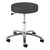 960 Series Exam Stool w/ Single-Lever Adjustment - Polished Chrome Base - Black vinyl