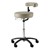 970 Series Exam Stool w/ Procedure Arm & D-Ring Hand Adjustment - Black Composite Base