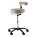 970 Series Exam Stool w/ Procedure Arm & D-Ring Hand Adjustment - Black Composite Base