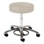 980 Series Exam Stool w/ 360-Degree Foot Ring Adjustment - Shown w/ polished chrome base