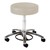 980 Series Exam Stool w/ 360-Degree Foot Ring Adjustment - Shown w/ polished chrome base