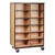 Mobile Cubby Storage Cabinet w/out Doors - Reinforced Frame
