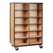 Mobile Cubby Storage Cabinet w/out Doors - Reinforced Frame