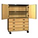 Combo Storage Cabinet - Shown w/ doors & four drawers