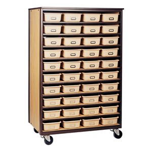 10-Shelf Storage Cabinet w/out Doors - Standard Frame<br>Shown w/ optional tote trays