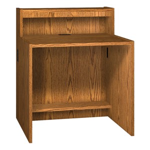 Glacier Series Modular Circulation Desk Shell w/ Riser (36" W x 30" D x 42 1/8" H)