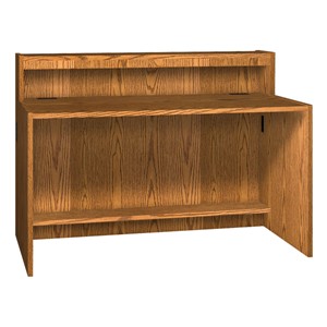 Glacier Series Modular Circulation Desk Shell w/ Riser (60" W x 30" D x 49 5/8" H)