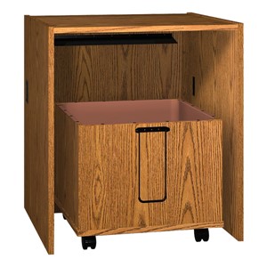Glacier Series Modular Circulation Book Return Shell (36" W x 30" D x 39 5/8" H) - Book Cart not included
