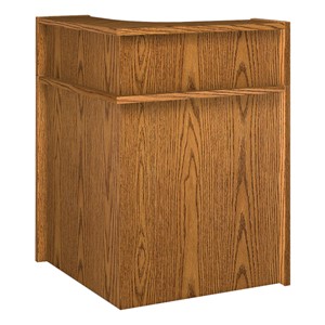 Glacier Series Modular Circulation Corner Desk - Square Unit w/ Riser (30" W x 31 1/8" D x 49 3/4" H)