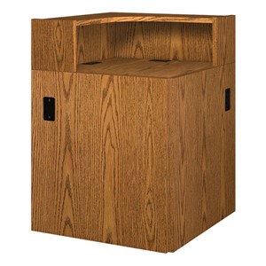 Glacier Series Modular Circulation Corner Desk - Square Unit w/ Riser (30" W x 31 1/8" D x 49 3/4" H)