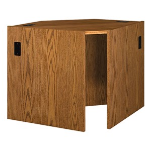 Glacier Series Modular Circulation Corner Desk - Radius Unit (51 3/8" W x 36 3/8" D x 32 1/8" H)