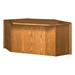 Glacier Series Modular Circulation Corner Desk - Angled Unit (69 1/4" W x 49" D x 30" H)