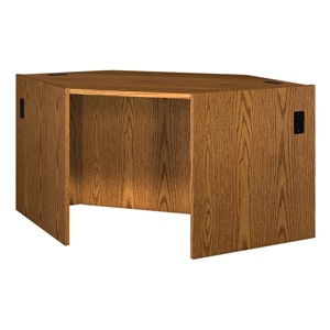 Glacier Series Modular Circulation Corner Desk - Angled Unit (69 1/4" W x 49" D x 31 1/4" H)