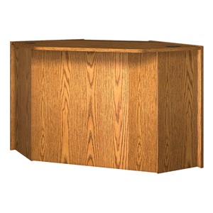 Glacier Series Modular Circulation Corner Desk - Angled Unit (69 1/4" W x 49" D x 39 1/4" H)