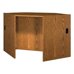Glacier Series Modular Circulation Corner Desk - Angled Unit (69 1/4" W x 49" D x 39 1/4" H)