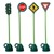 Playground Traffic Signs - Traffic Light, Stop, Yield,<br>& Pedestrian Crossing Set