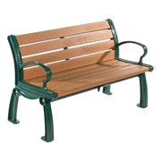 Heritage Recycled Plastic Outdoor Bench 