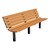 Contour Recycled Plastic Outdoor Bench - Inground Mount (6' L)