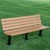 Contour Recycled Plastic Outdoor Bench - Inground Mount (6' L)