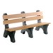 Colonial Recycled Plastic Outdoor Bench (6' L)